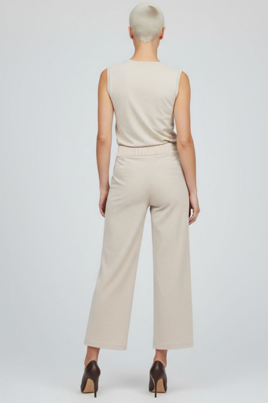 Pantalon en velours beige clair