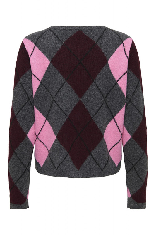 Cardigan à boutons losanges