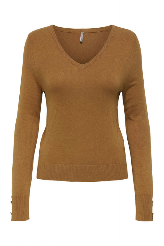 Minna pull col V toasted coconut