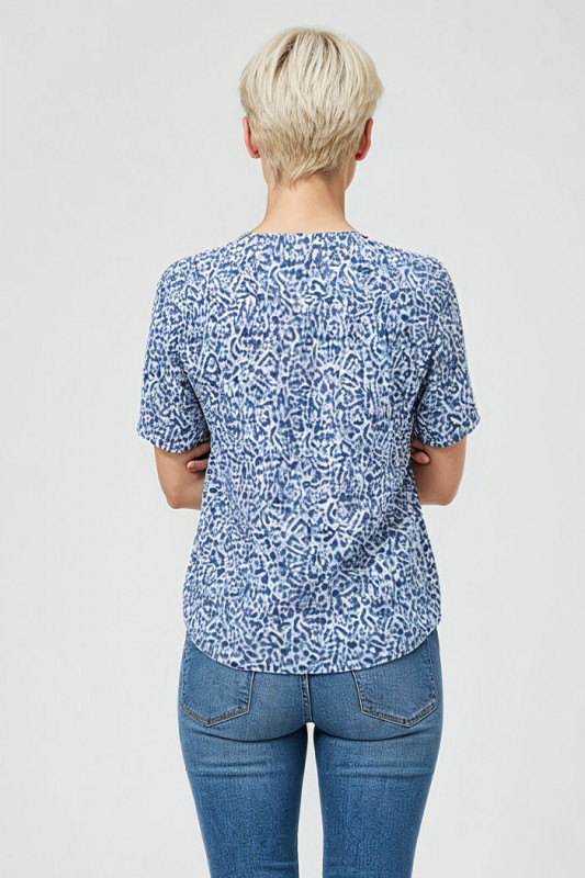 Blouse cloud dancer fleuri col V Jacqueline de Yong