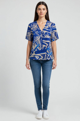 Blouse col V pour femme Jacqueline de Yong