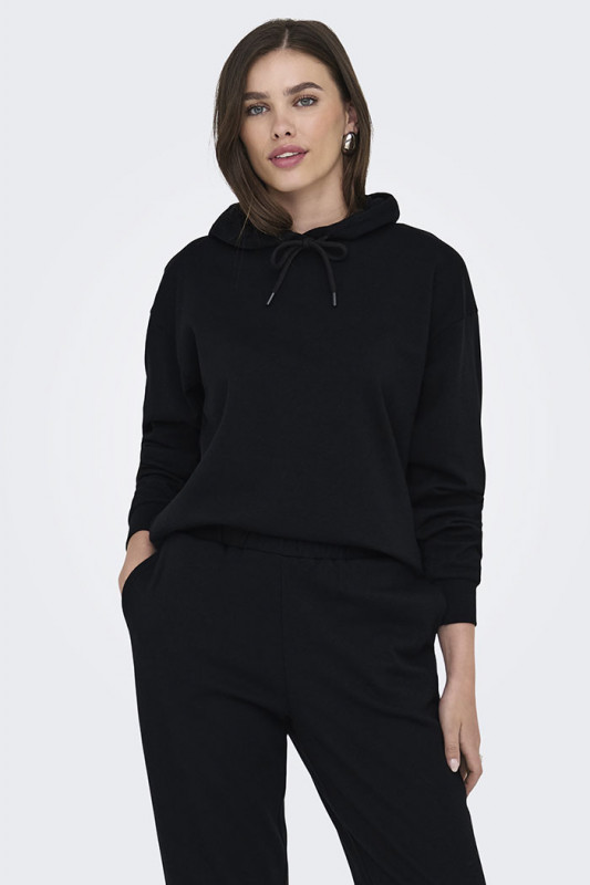 Amalfi sweat noir col avec capuche