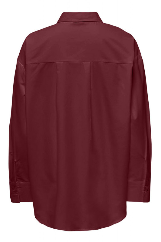 Chemise oversize cabernet Jacqueline de Yong boutonnée