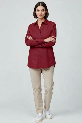 Chemise oversize cabernet