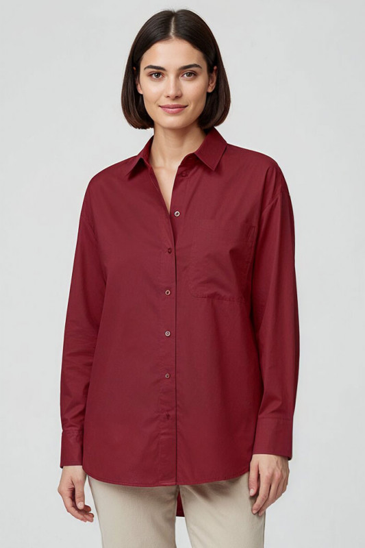 Chemise oversize cabernet Jacqueline de Yong