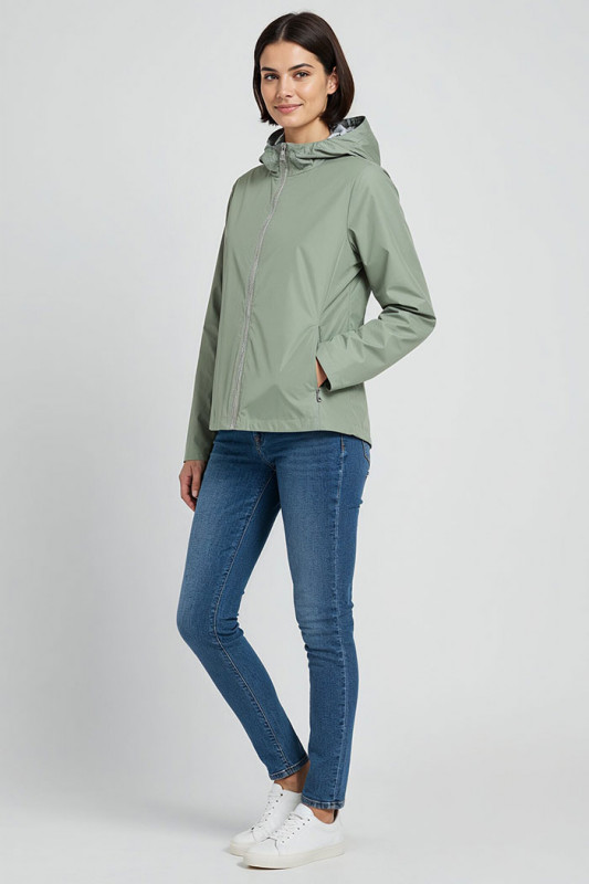 Veste reversible desert sage silver zippée