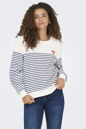 Pull à rayures pour femme