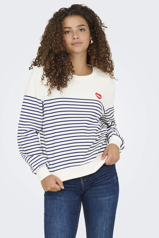 Pull à rayures pour femme