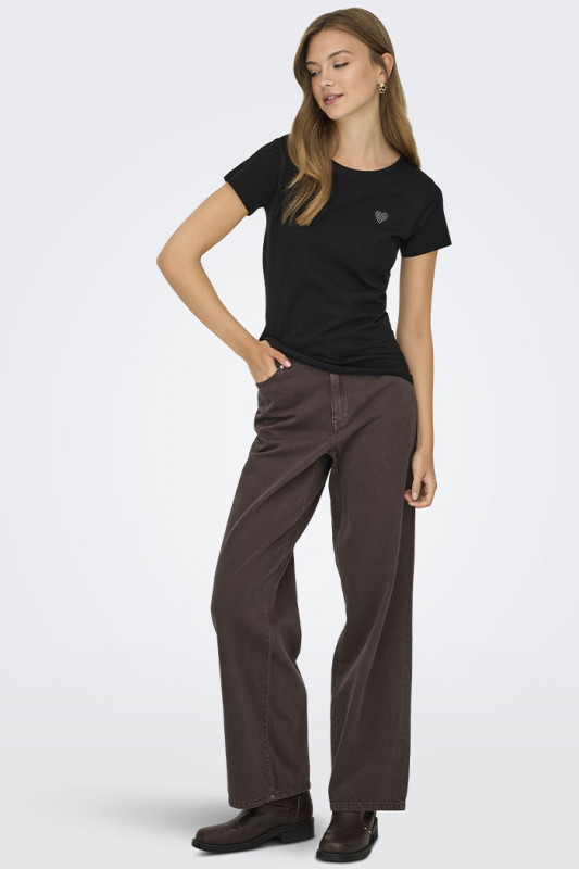 T-shirt noir noir Jacqueline de Yong