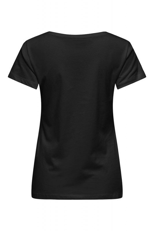 T-shirt noir col rond