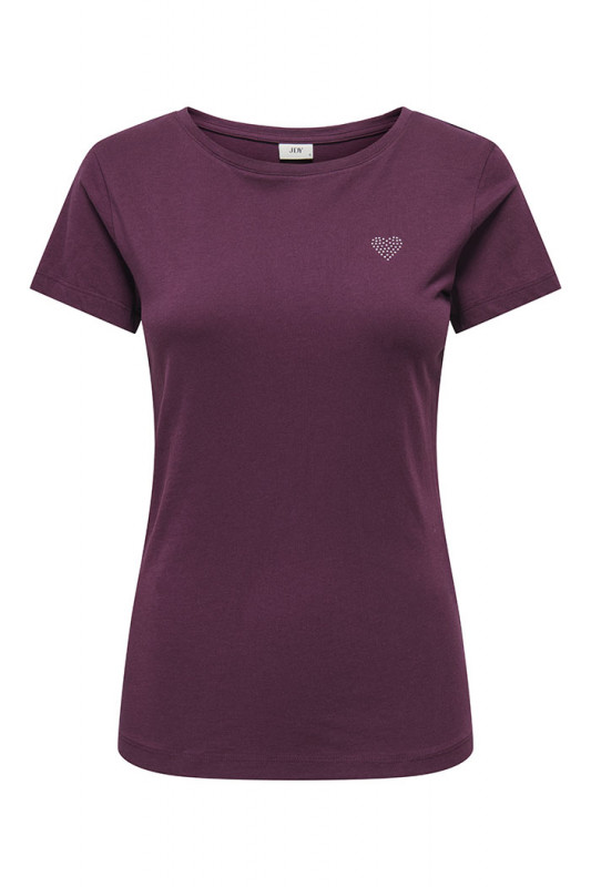 T-shirt en coton motif coeur
