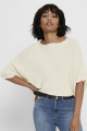 Pull New behave col bateau beige clair