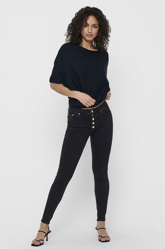 Pull New behave col bateau bleu marine JDY