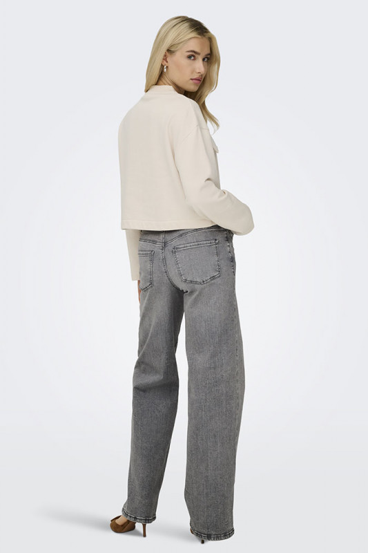 Jeans Felina coupe ample grey denim femme