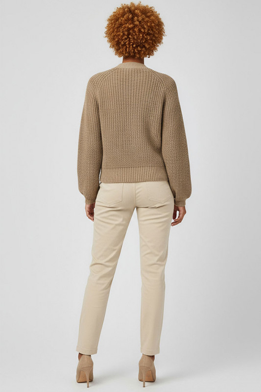 Cardigan June noisette