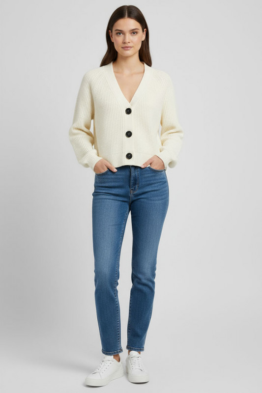 Cardigan June beige clair femme JDY