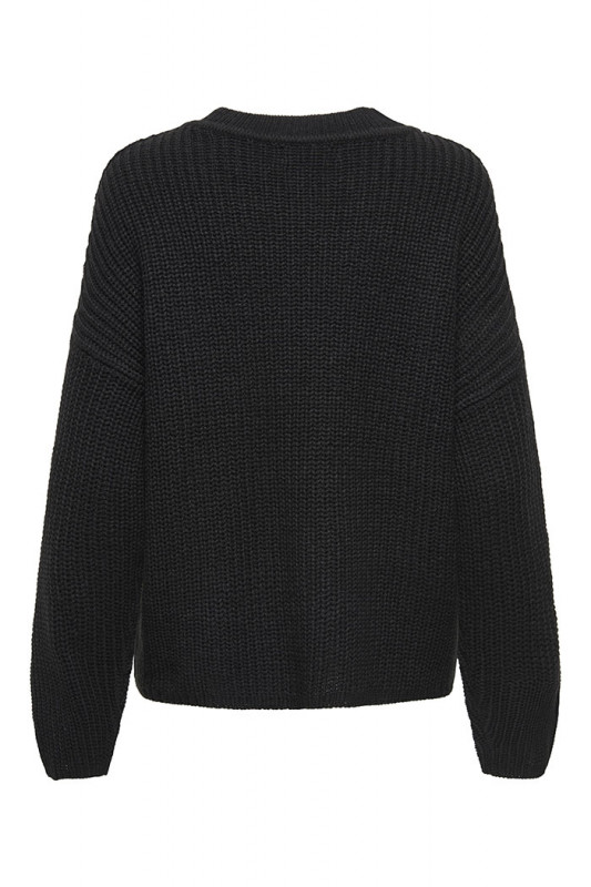 Pull June col rond noir JDY manches longues