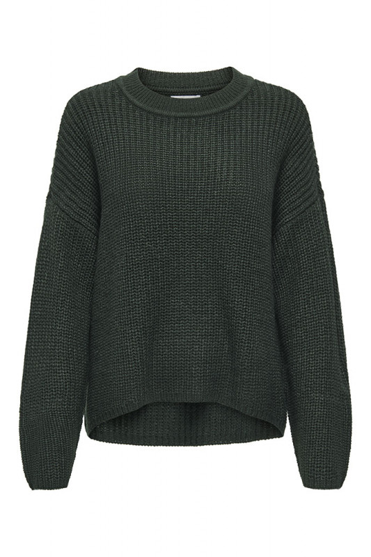 Pull June col rond vert foncé JDY femme