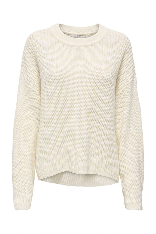 Pull June col rond beige clair JDY
