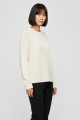 Pull June col rond beige clair