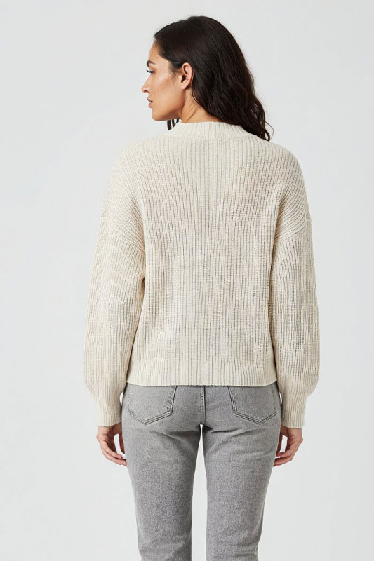 Pull en maille Rubine beige clair
