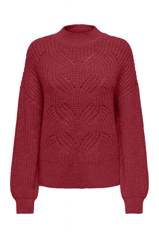 Pull en maille Rubine rouge Only manches longues