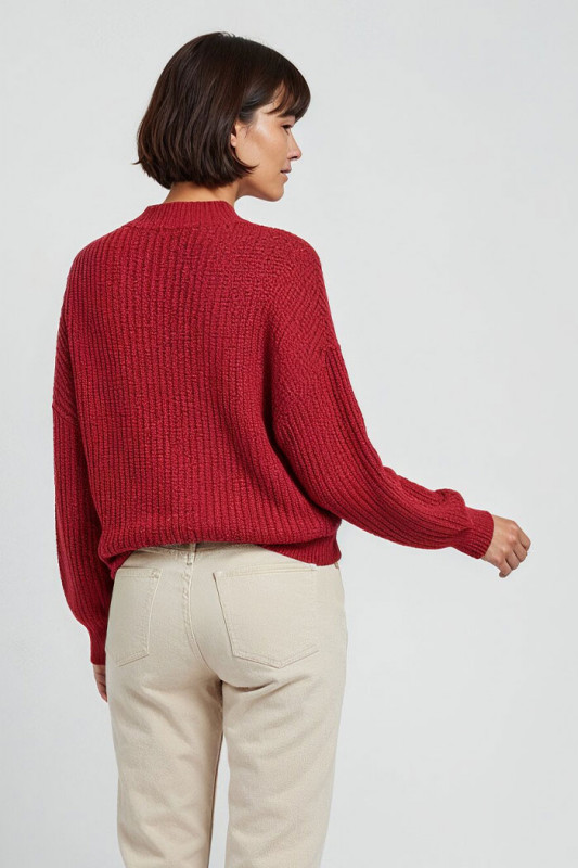 Pull en maille Rubine rouge