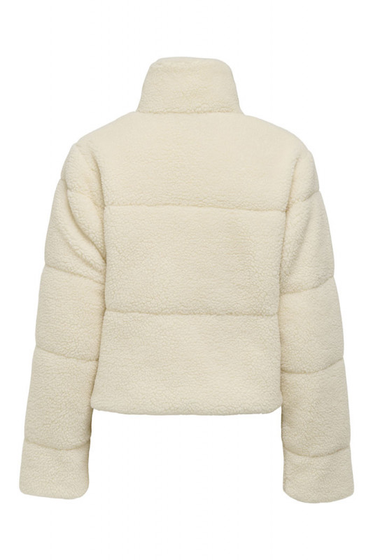 Blouson sherpa Sandra beige clair Only manches longues