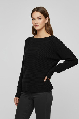 >Pull en maille Deni noir intense femme