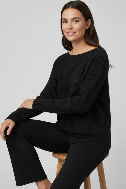 >Pull en maille Deni noir intense femme Only