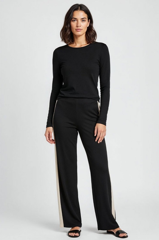 Pantalon ample noir Geggo femme JDY