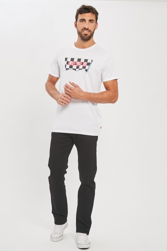 Jeans droit noir modèle Daren de Lee pour homme coton mélangé