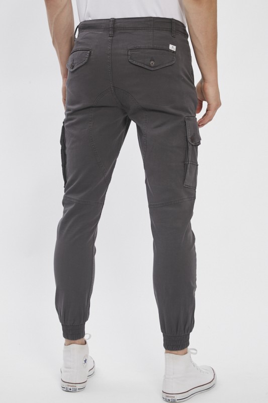 Pantalon cargo gris