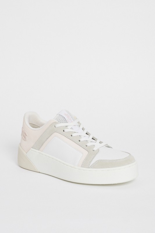 Baskets blanche et rose