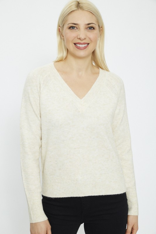 Pull beige col V