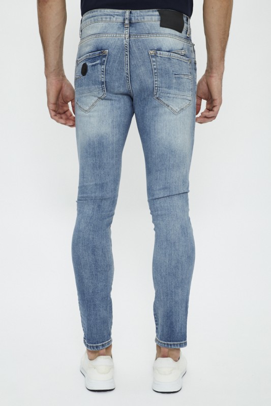 Jeans slim usé