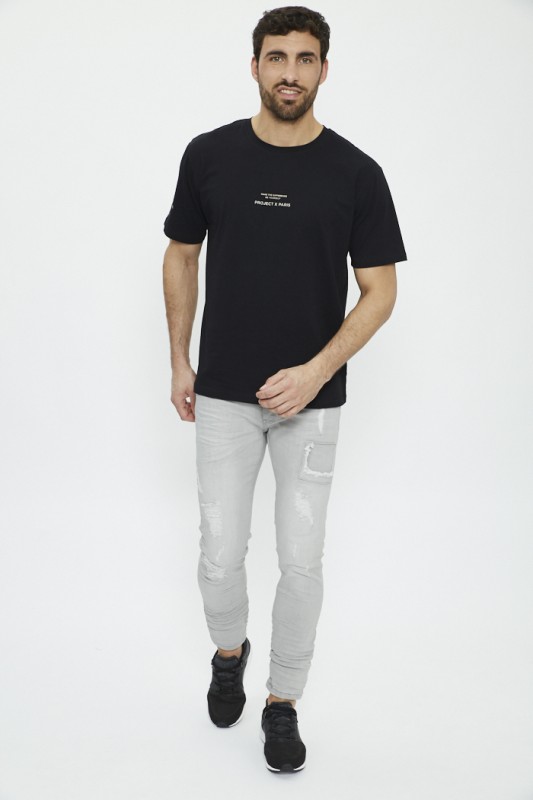 Jeans slim usé