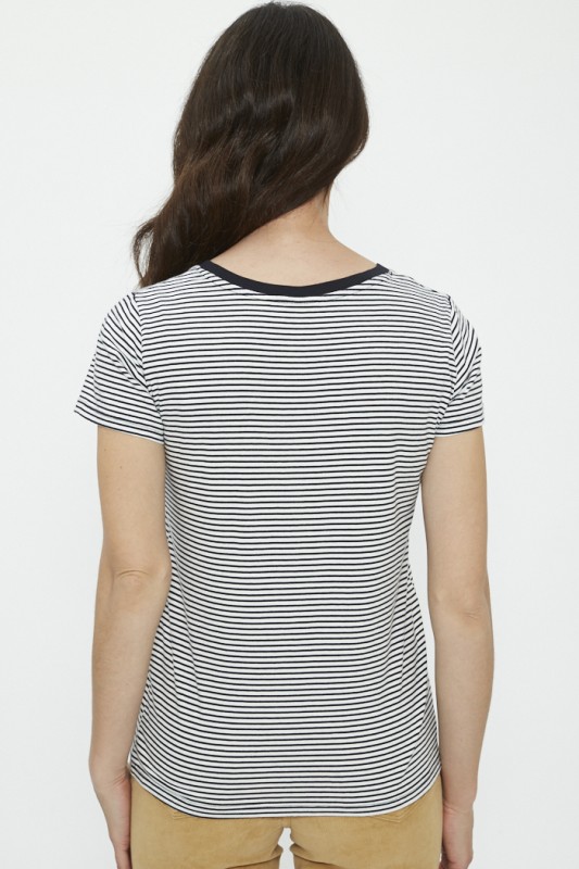 T-shirt à rayures noires