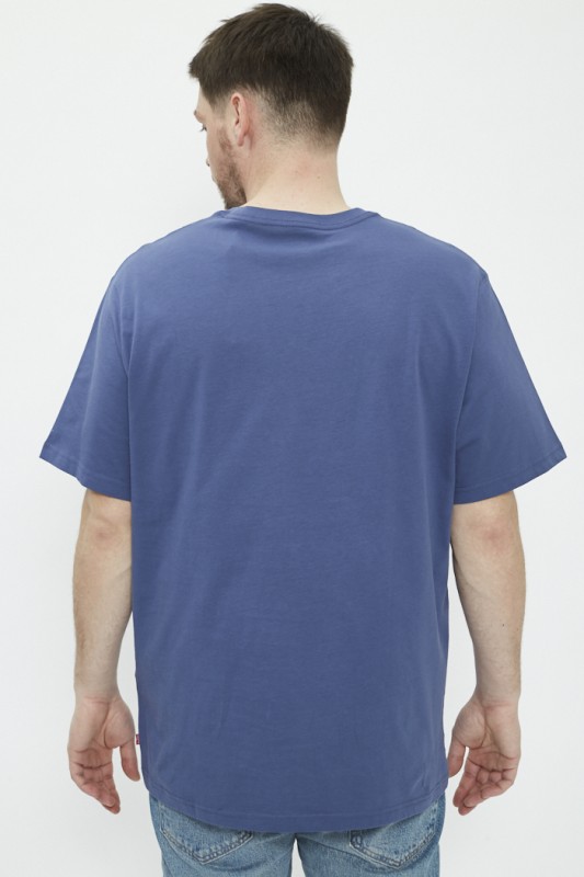 T-shirt bleu imprimé 