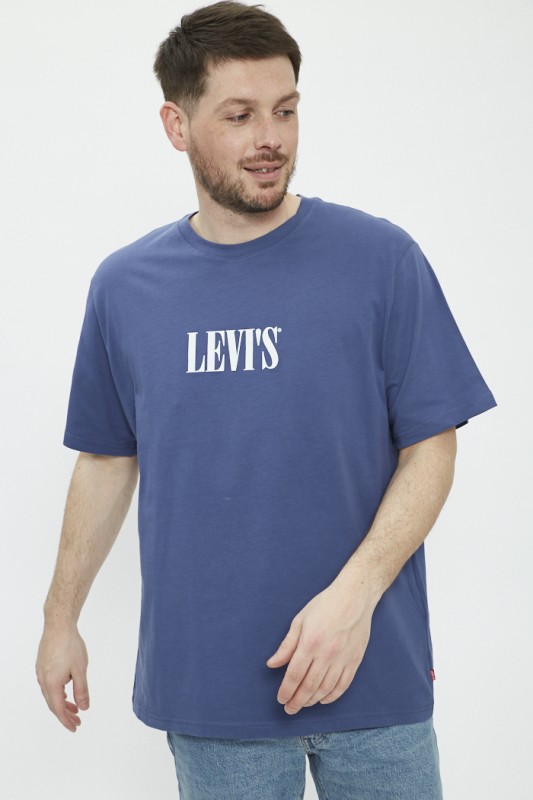 T-shirt bleu imprimé 