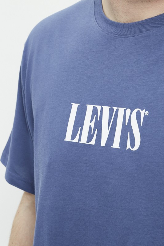 T-shirt bleu imprimé 