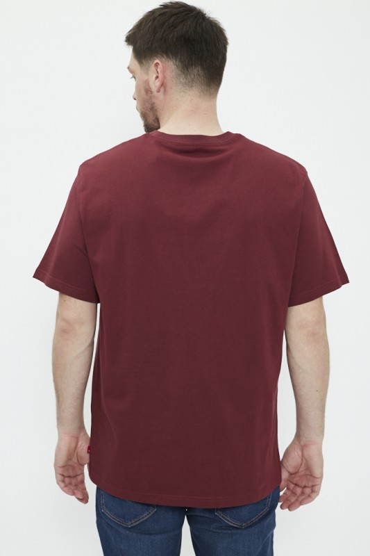 T-shirt bordeaux imprimé
