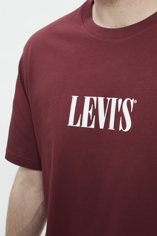 T-shirt bordeaux imprimé