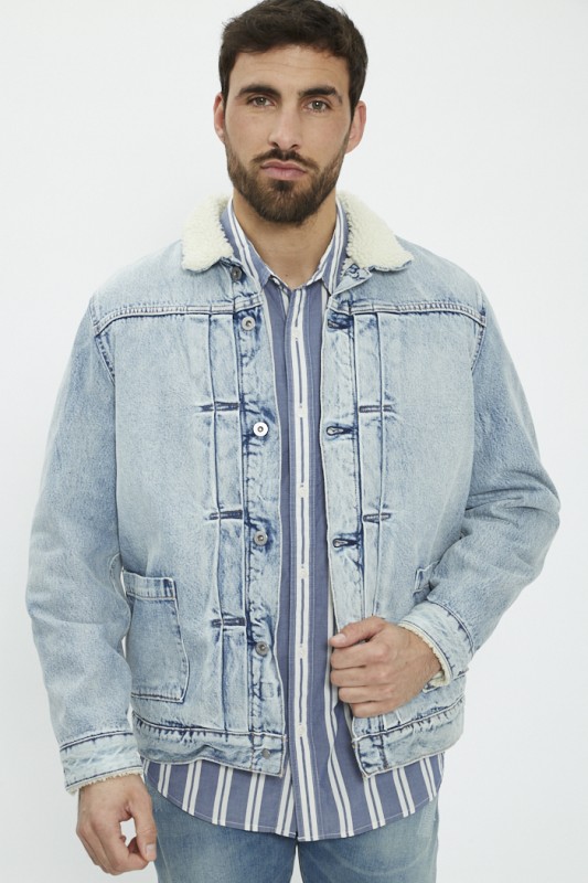 Veste sherpa en jean