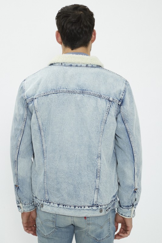 Veste sherpa en jean