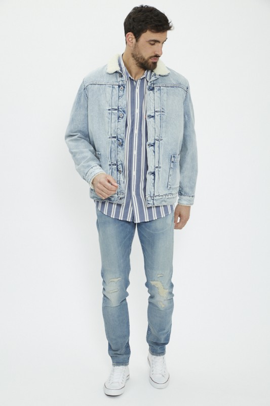 Veste sherpa en jean