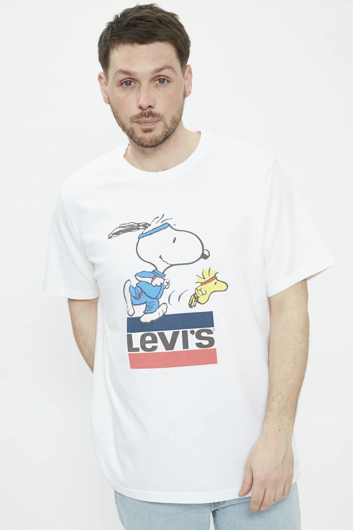T-shirt Blanc Snoopy Dedicated – Homme Taille S – Coton Bio – Neuf