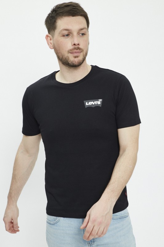 T-shirt noir col rond