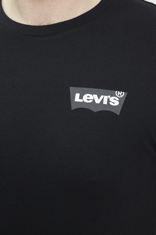 T-shirt noir col rond