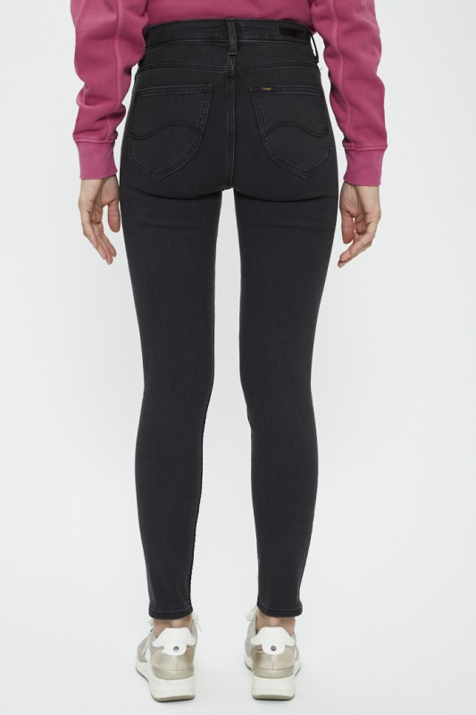 Jeans Scarlett skinny noir délavé feme Lee